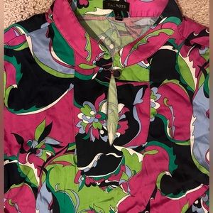 TALBOTS Navy/Pink/Green Tunic Size 4